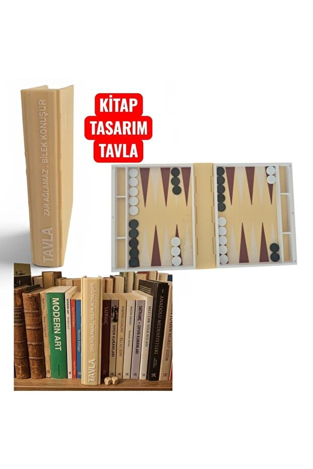 Kitap Tasarımlı Tavla Seti ürün fotoğrafı 1
